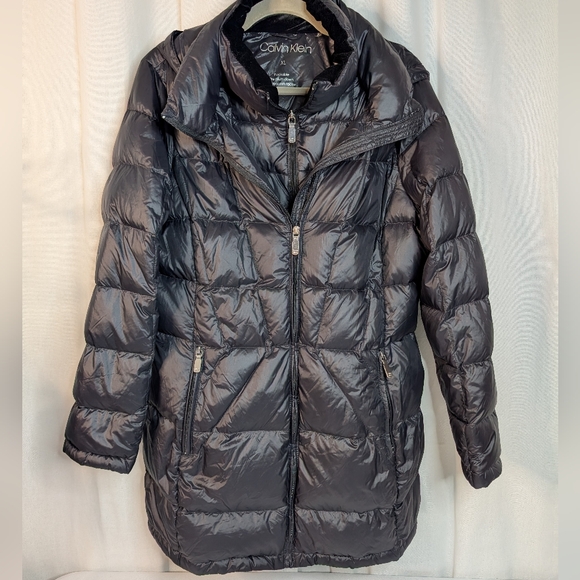 Calvin Klein Jackets & Blazers - Calvin Klein Women's Hooded Packable Down Puffer Coat Jacket XL Black